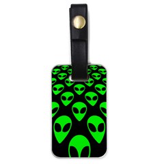 We Are Watching You! Aliens Pattern, Ufo, Faces Luggage Tag (one Side) by Casemiro