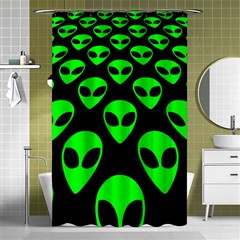 We Are Watching You! Aliens Pattern, Ufo, Faces Shower Curtain 48  X 72  (small)  by Casemiro