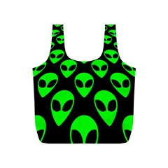 We Are Watching You! Aliens Pattern, Ufo, Faces Full Print Recycle Bag (s) by Casemiro