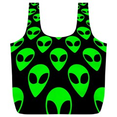 We Are Watching You! Aliens Pattern, Ufo, Faces Full Print Recycle Bag (xl) by Casemiro