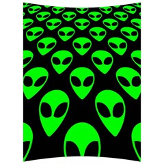 We are WATCHING you! Aliens pattern, UFO, faces Back Support Cushion