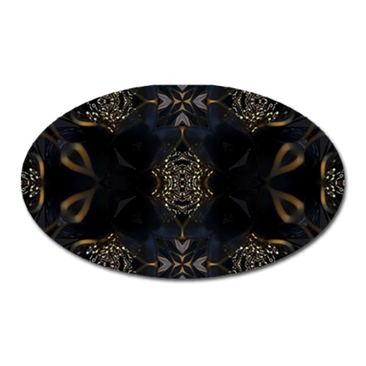 Blue and gold Oval Magnet