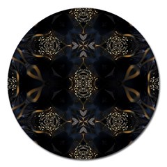 Blue And Gold Magnet 5  (round) by Dazzleway