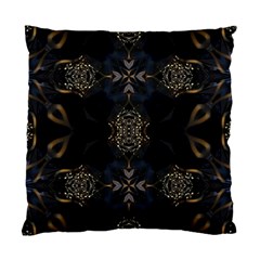 Blue And Gold Standard Cushion Case (two Sides) by Dazzleway