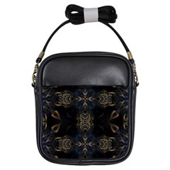 Blue and gold Girls Sling Bag