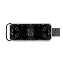 Blue And Gold Portable Usb Flash (two Sides) by Dazzleway