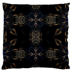 Blue and gold Large Flano Cushion Case (One Side)