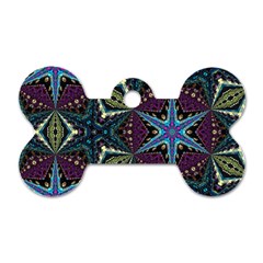 Ornate Star Dog Tag Bone (one Side) by Dazzleway