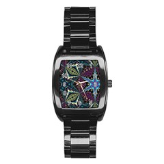 Ornate Star Stainless Steel Barrel Watch by Dazzleway