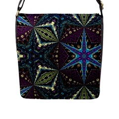 Ornate Star Flap Closure Messenger Bag (l) by Dazzleway