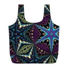 Ornate Star Full Print Recycle Bag (l) by Dazzleway