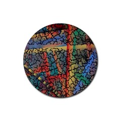 Crackle Rubber Coaster (round)  by WILLBIRDWELL