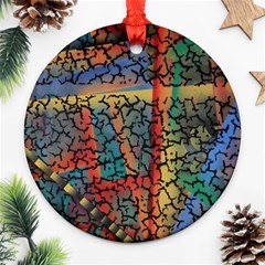 Crackle Round Ornament (two Sides)