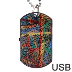 Crackle Dog Tag Usb Flash (one Side) by WILLBIRDWELL