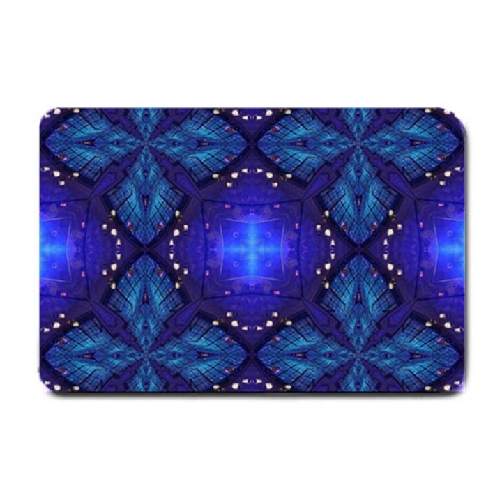 Blue ornate Small Doormat 