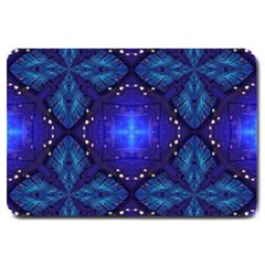 Blue Ornate Large Doormat  by Dazzleway