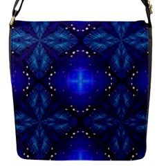 Blue Ornate Flap Closure Messenger Bag (s) by Dazzleway