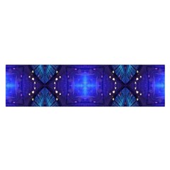 Blue Ornate Satin Scarf (oblong) by Dazzleway