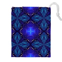 Blue Ornate Drawstring Pouch (5xl) by Dazzleway