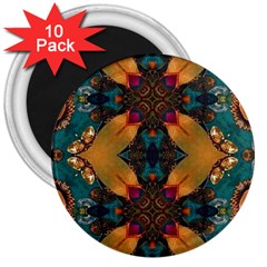 Teal And Orange 3  Magnets (10 Pack)  by Dazzleway