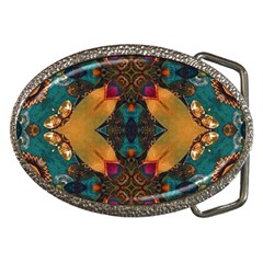 Teal And Orange Belt Buckles by Dazzleway