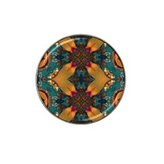 Teal And Orange Hat Clip Ball Marker by Dazzleway