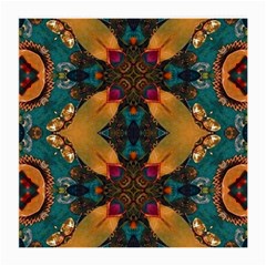 Teal And Orange Medium Glasses Cloth (2 Sides) by Dazzleway