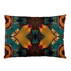 Teal And Orange Pillow Case by Dazzleway