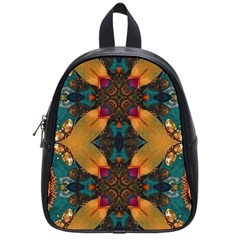 Teal And Orange School Bag (small) by Dazzleway