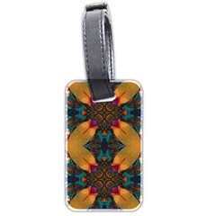 Teal And Orange Luggage Tag (two Sides) by Dazzleway