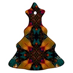 Teal And Orange Ornament (christmas Tree)  by Dazzleway