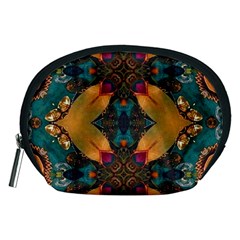 Teal And Orange Accessory Pouch (medium) by Dazzleway