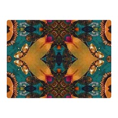 Teal And Orange Double Sided Flano Blanket (mini)  by Dazzleway