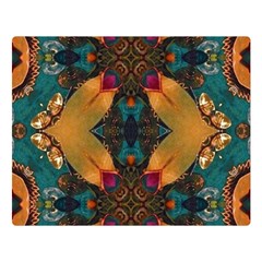 Teal And Orange Double Sided Flano Blanket (large)  by Dazzleway