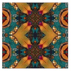 Teal And Orange Large Satin Scarf (square) by Dazzleway