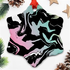 Painted Lines Snowflake Ornament (two Sides) by designsbymallika