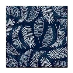 Blue Leaves Tile Coaster by goljakoff