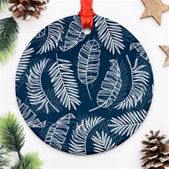 Blue Leaves Ornament (round) by goljakoff