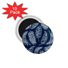 Blue Leaves 1 75  Magnets (10 Pack)  by goljakoff