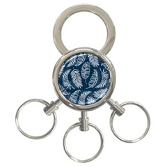 Blue Leaves 3-ring Key Chain by goljakoff