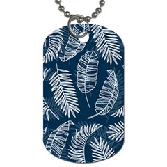 Blue Leaves Dog Tag (two Sides) by goljakoff