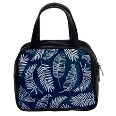 Blue Leaves Classic Handbag (two Sides) by goljakoff