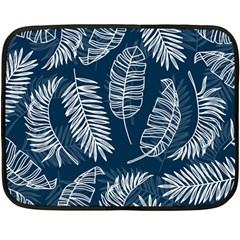 Blue Leaves Fleece Blanket (mini) by goljakoff