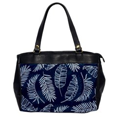 Blue Leaves Oversize Office Handbag by goljakoff