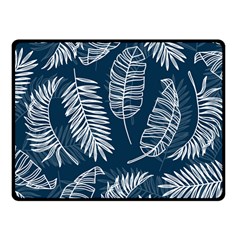 Blue Leaves Fleece Blanket (small) by goljakoff