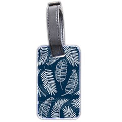 Blue Leaves Luggage Tag (two Sides) by goljakoff