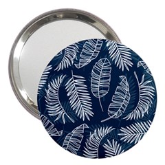 Blue Leaves 3  Handbag Mirrors by goljakoff