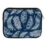 Blue leaves Apple iPad 2/3/4 Zipper Cases Front