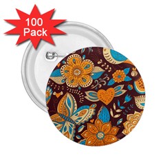 Butterfly And Flowers 2 25  Buttons (100 Pack)  by goljakoff