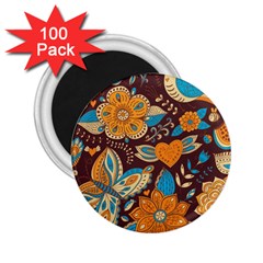 Butterfly And Flowers 2 25  Magnets (100 Pack)  by goljakoff